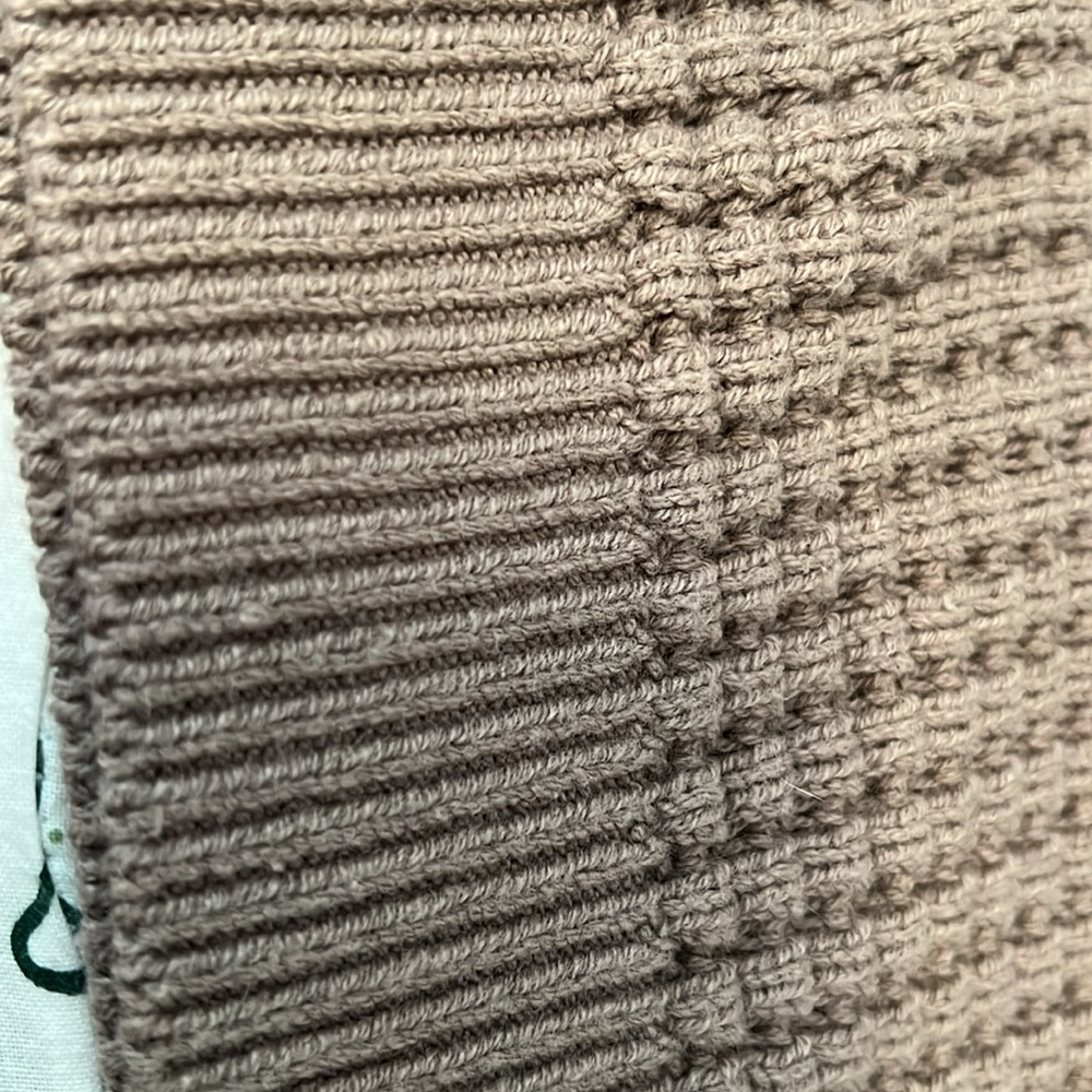 Hollister Easy Waffle Cropped Taupe Brown Knit Sweater Size Small - Picture 5 of 6